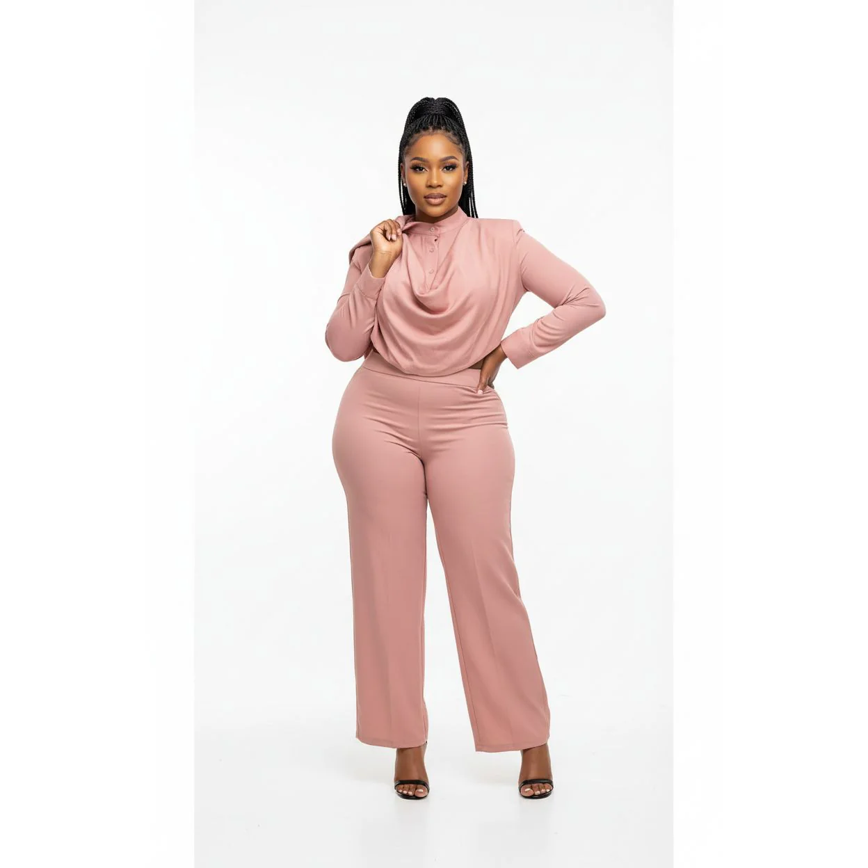 Turtleneck Long Sleeve and Pant Set - Image 4