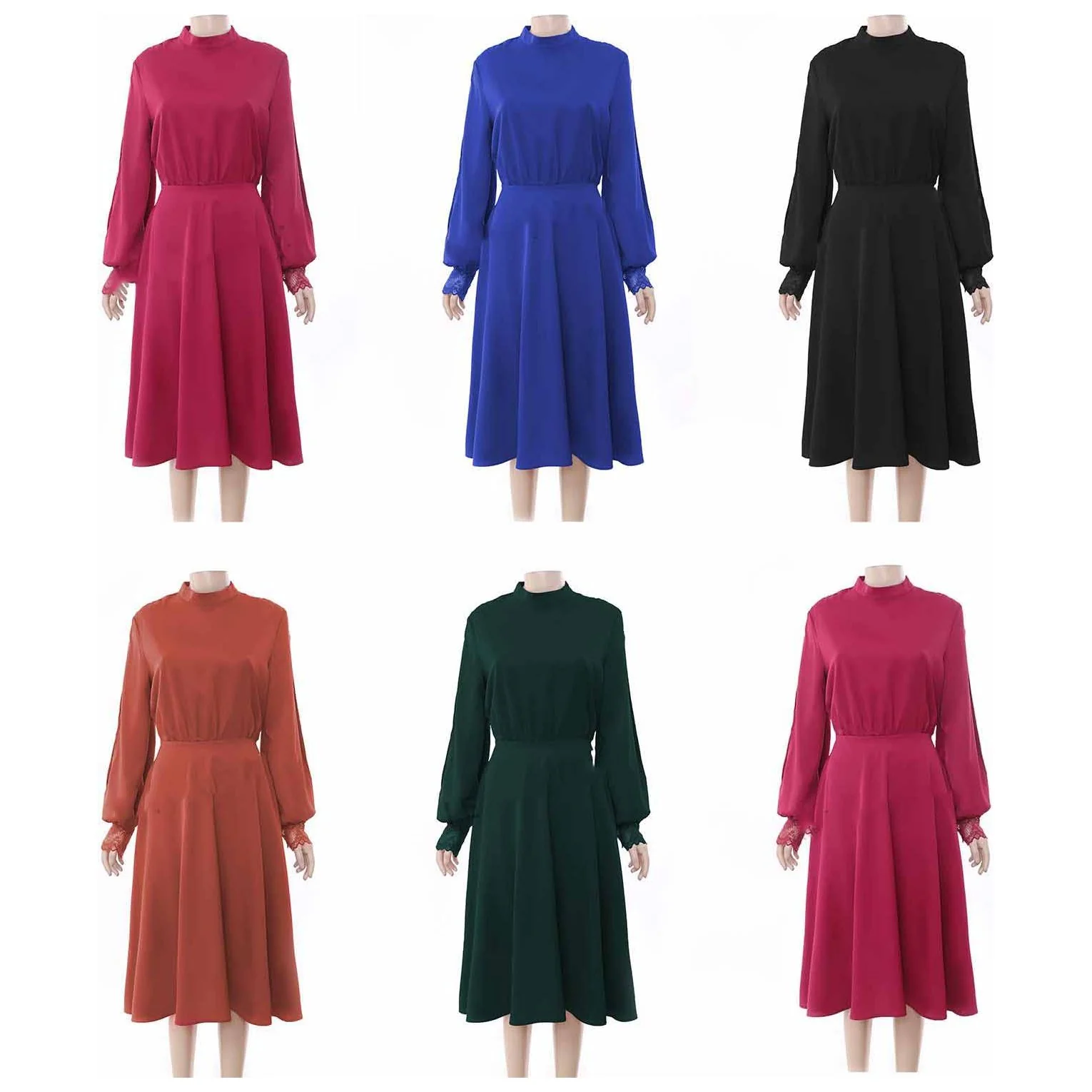 Turtleneck Long Sleeve Dress - Image 4