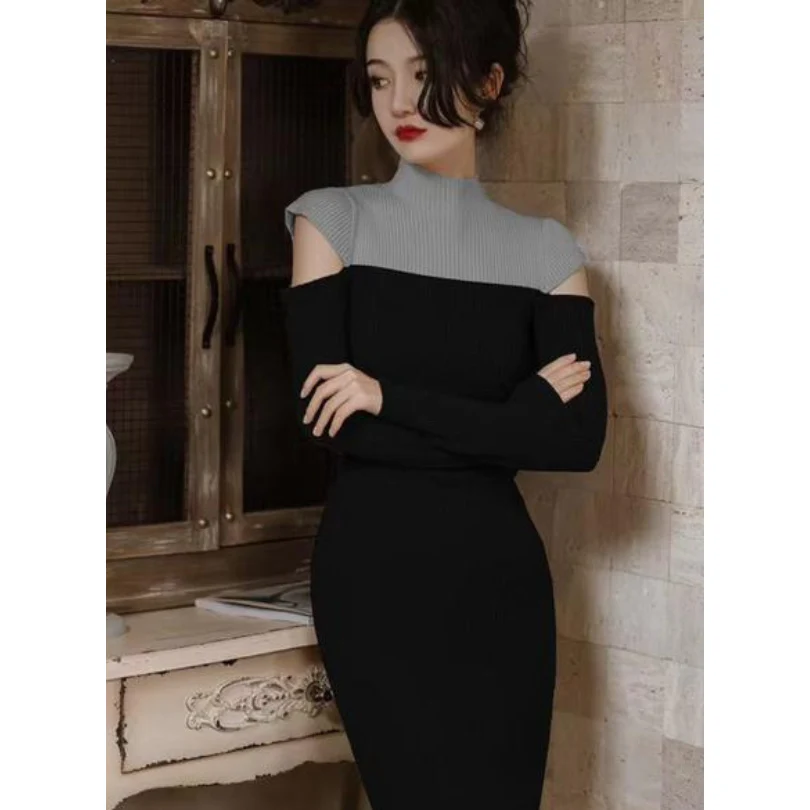 Turtleneck Long Sleeve Dress - Image 5