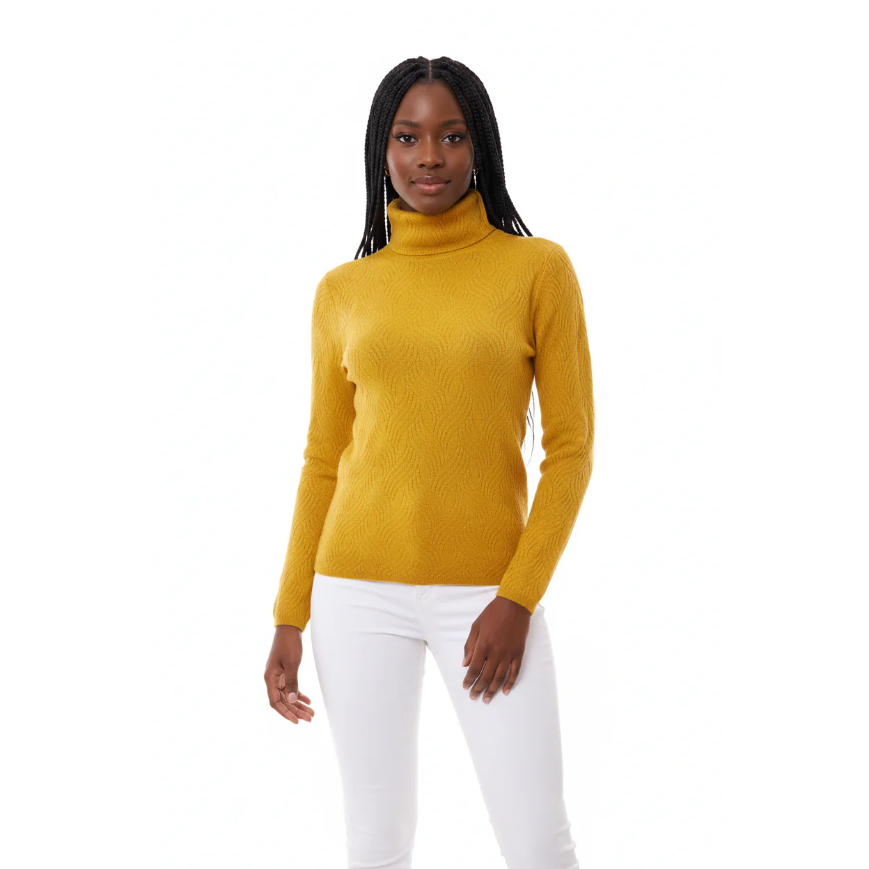 Turtleneck Ribbed Knit Sweater - Image 3