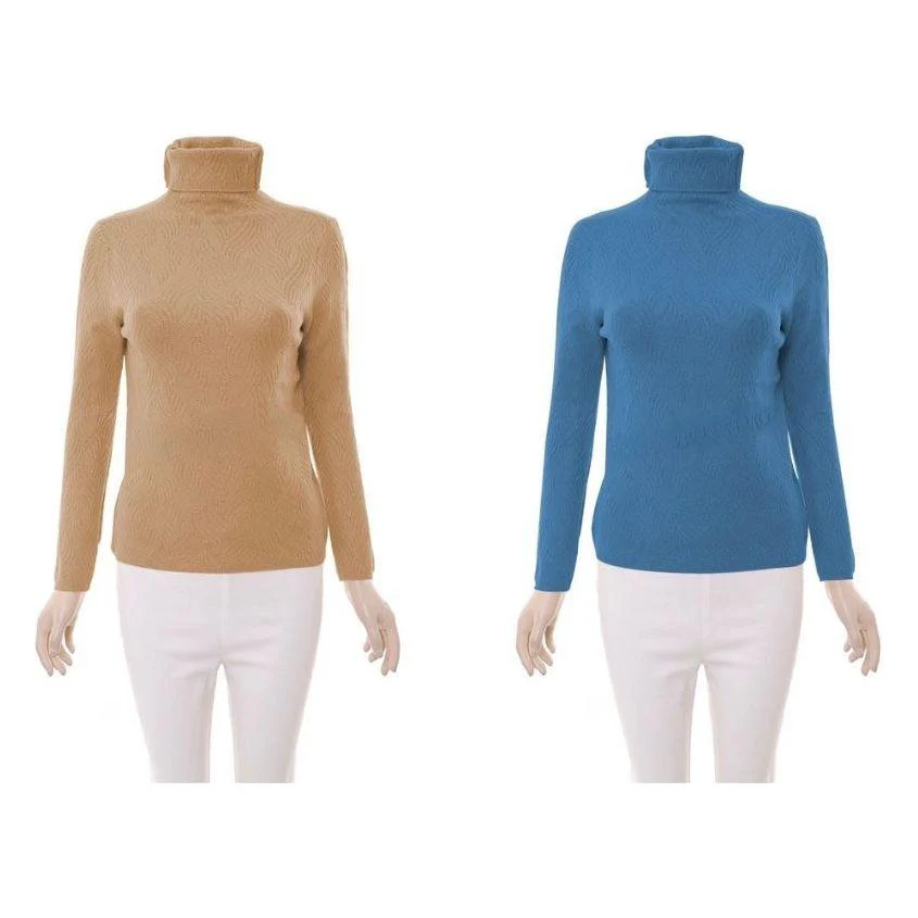 Turtleneck Ribbed Knit Sweater - Image 5