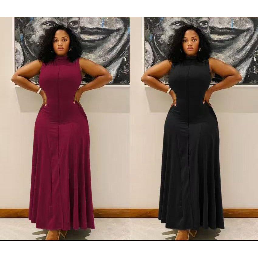 Turtleneck Sleeveless Maxi Dress - Image 5