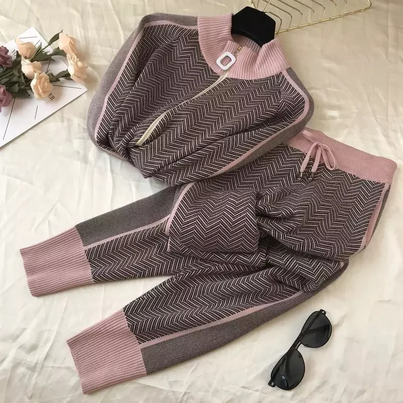 Two piece Knitted Tracksuit Set - Image 3