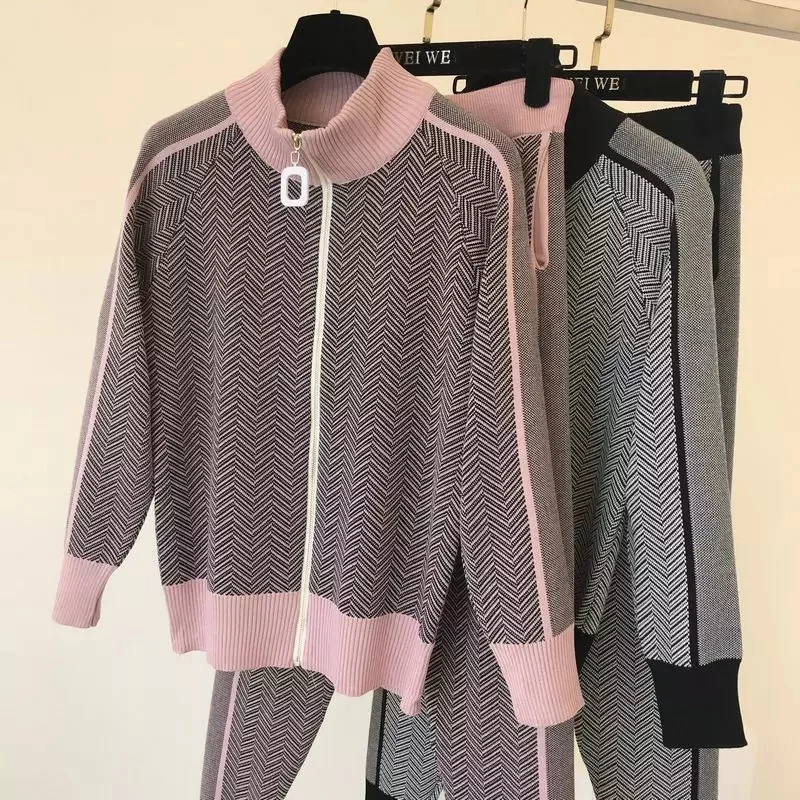Two piece Knitted Tracksuit Set - Image 4