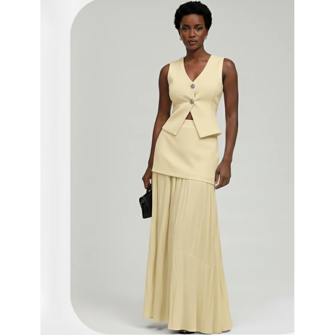 Two-Piece Maxi Skirt & Vest Set - Image 6