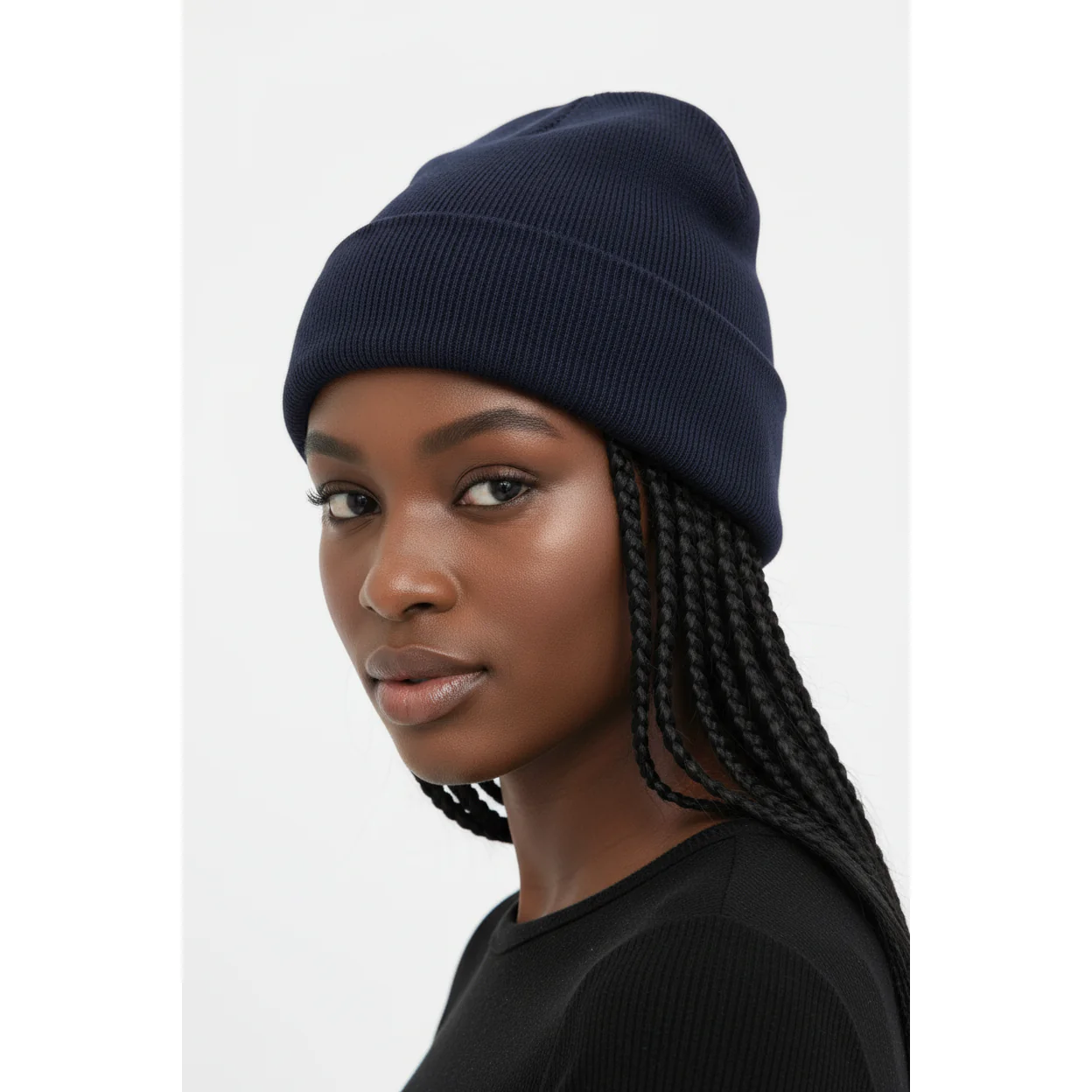 Unisex Winter New Big Head Wool Knitted Hat - Image 2