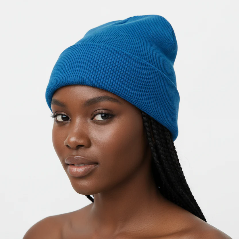 Unisex Winter New Big Head Wool Knitted Hat - Image 3