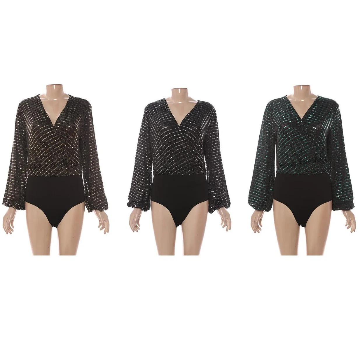 V Collar Drawstring Bodysuit - Image 4