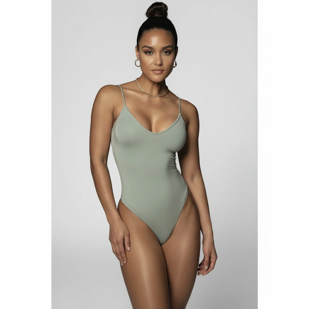 V-Neck Basic Bodysuit - Image 3
