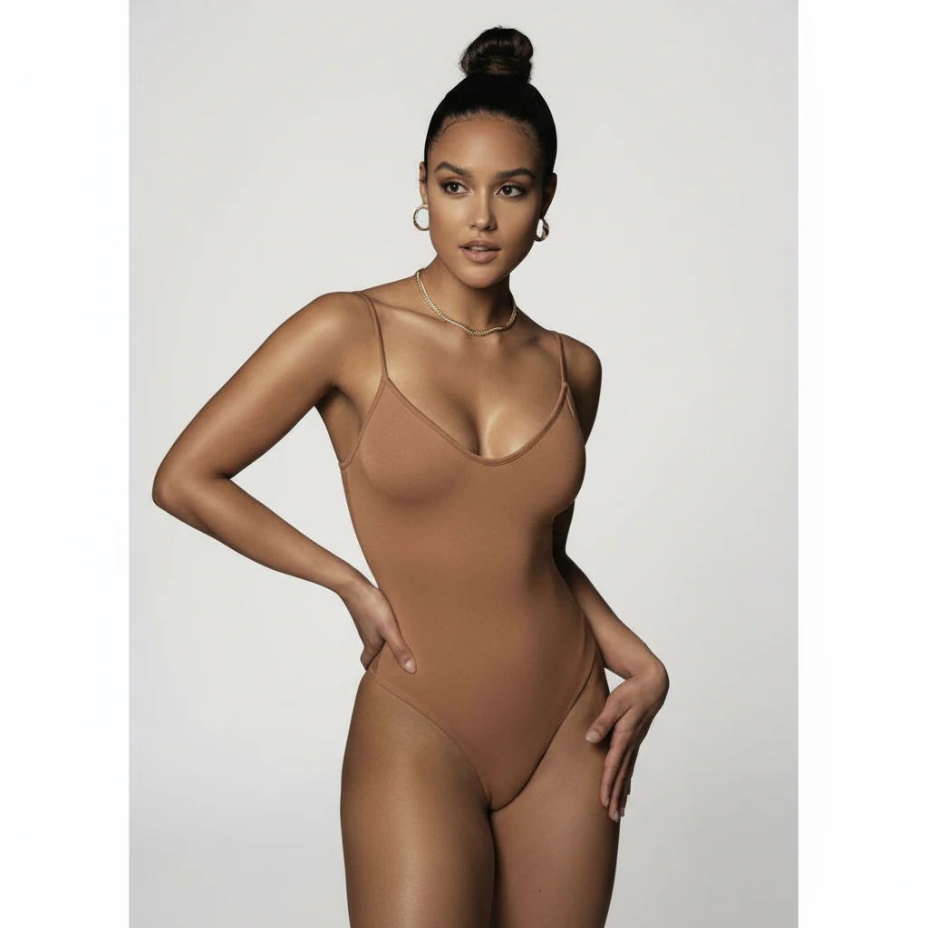 V-Neck Basic Bodysuit - Image 4