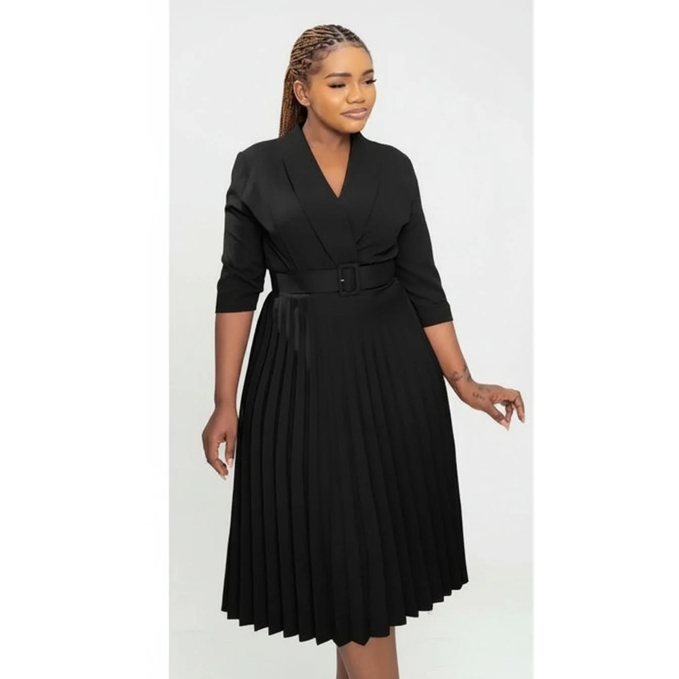 V-Neck Blazer Style Dress - Image 5