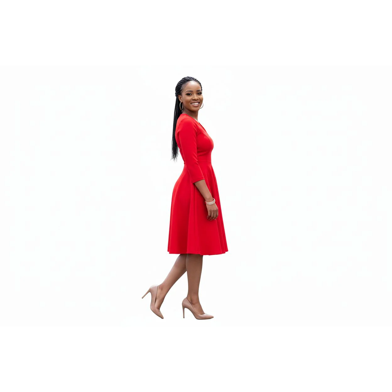 V-Neck Bubble Dress  - Image 3