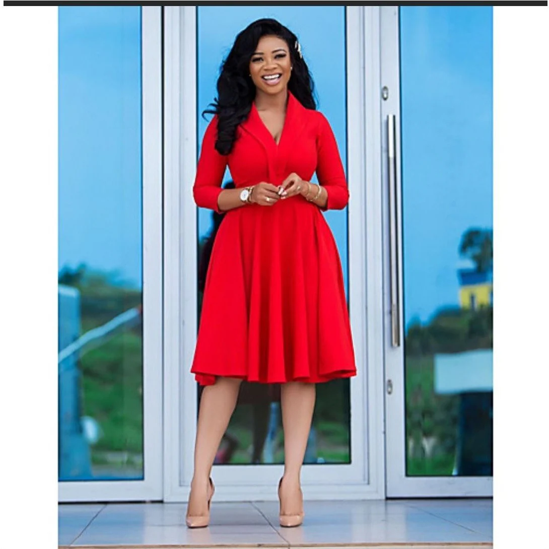 V-Neck Bubble Dress  - Image 4