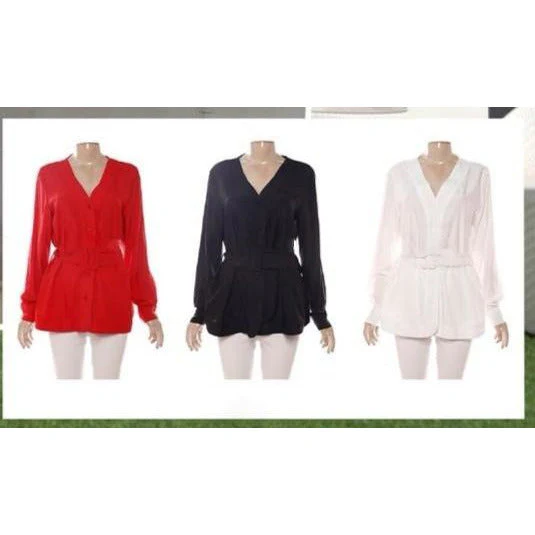 V-Neck Button up Blouse  - Image 3