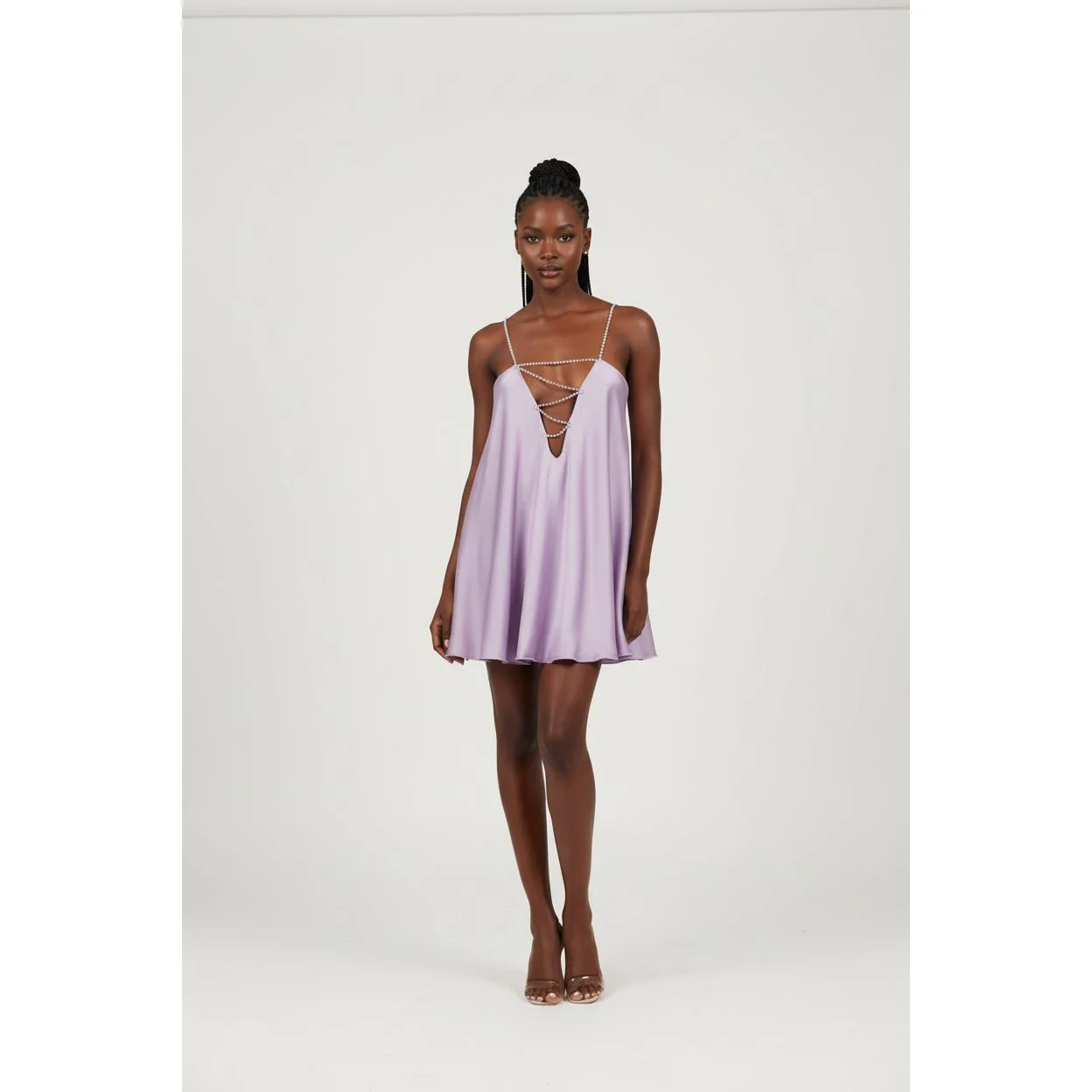 V Neck Chain Strap Backless Dress - Image 5