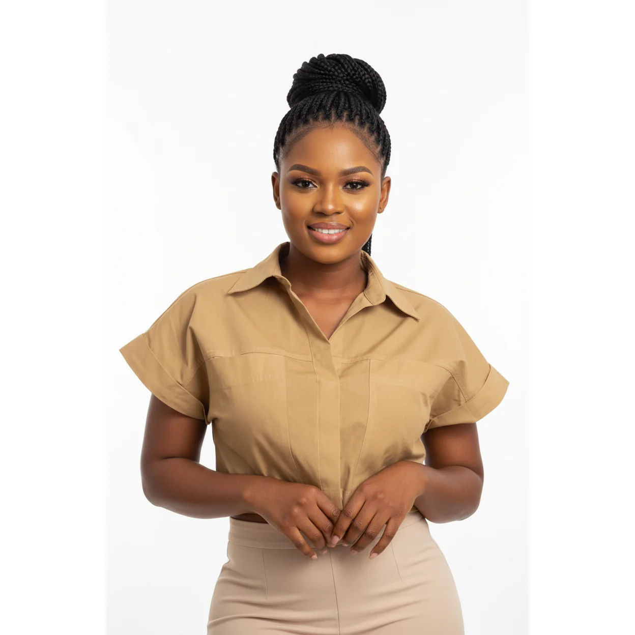 V-Neck Crop Shirt - Image 4