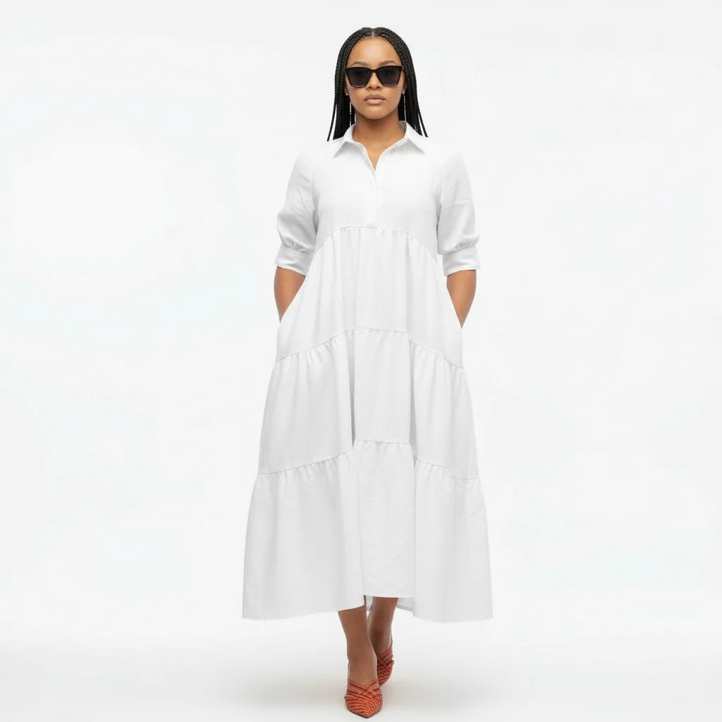 V-Neck Malia Dress - Image 3