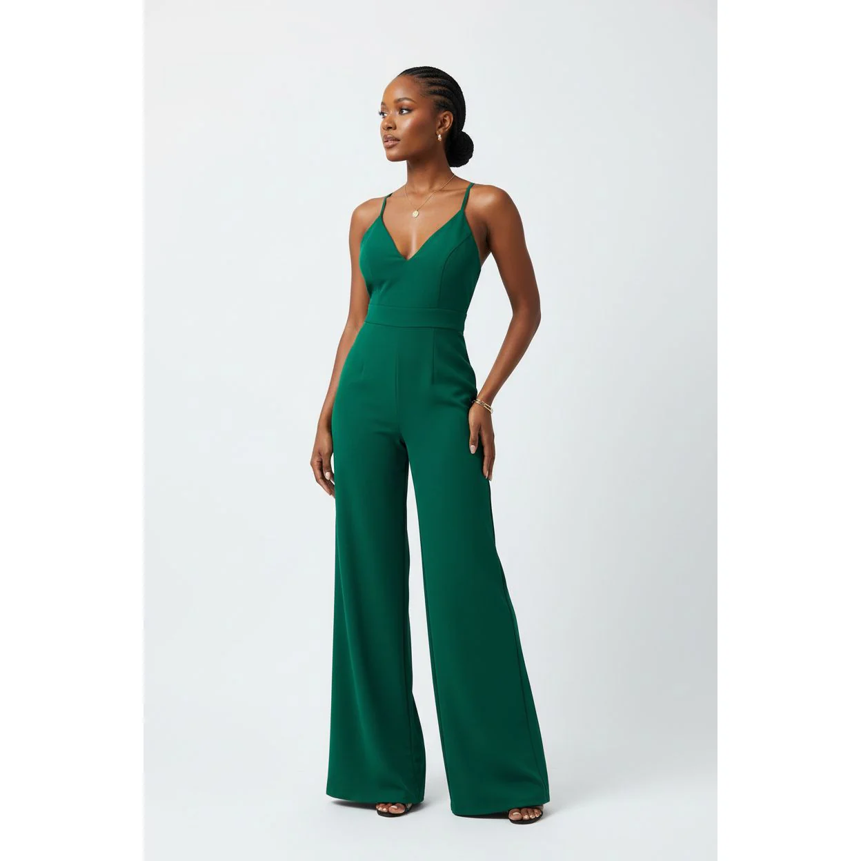 V-Neck Palazzo Jumpsuit - Image 2