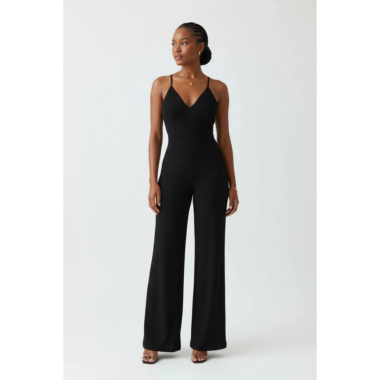 V-Neck Palazzo Jumpsuit - Image 3