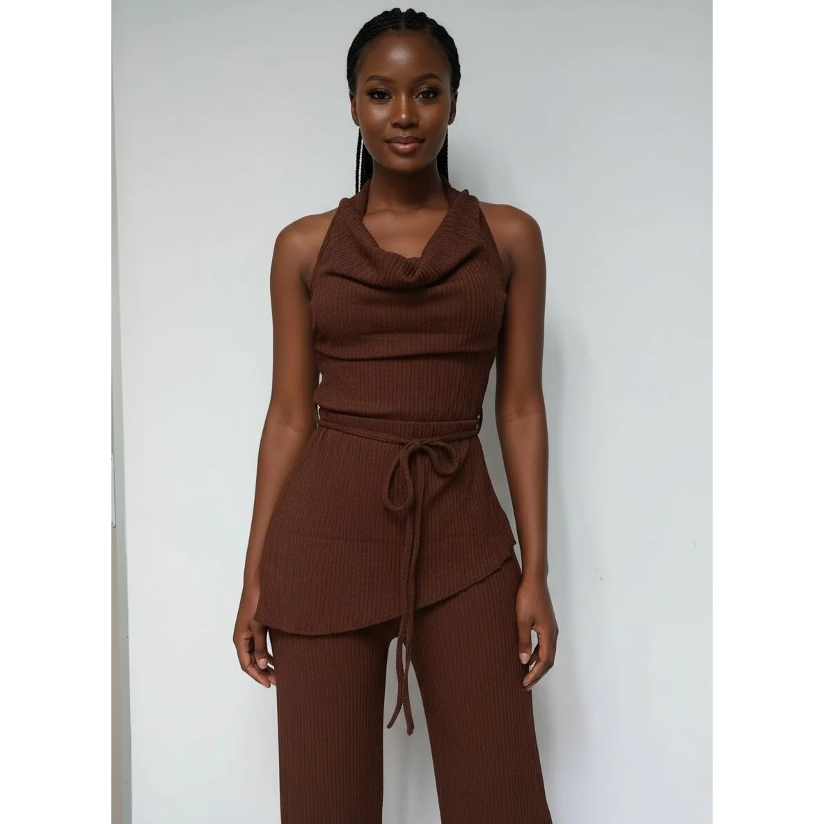 V-Neck Shirts & Straight Pants 2 Piece Sets - Image 6