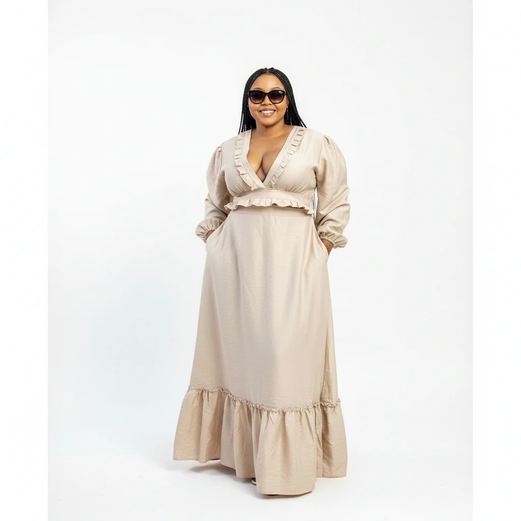 Vacation Casual Solid Color Lace Splice Dress
