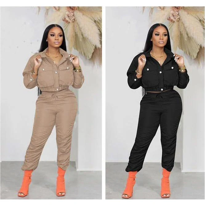 Vintage Buttoned Top and Pant Set - Image 2