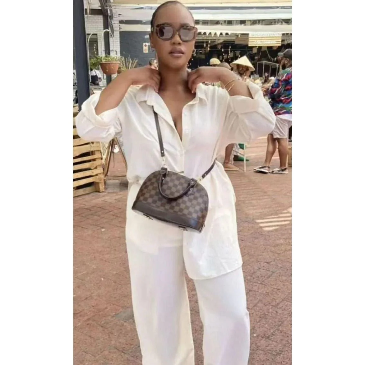 Vintage Buttoned Top & Pant Set - Image 5