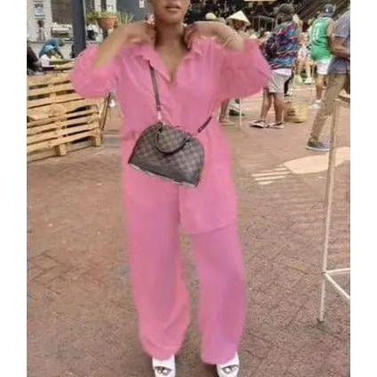 Vintage Buttoned Top & Pant Set - Image 6