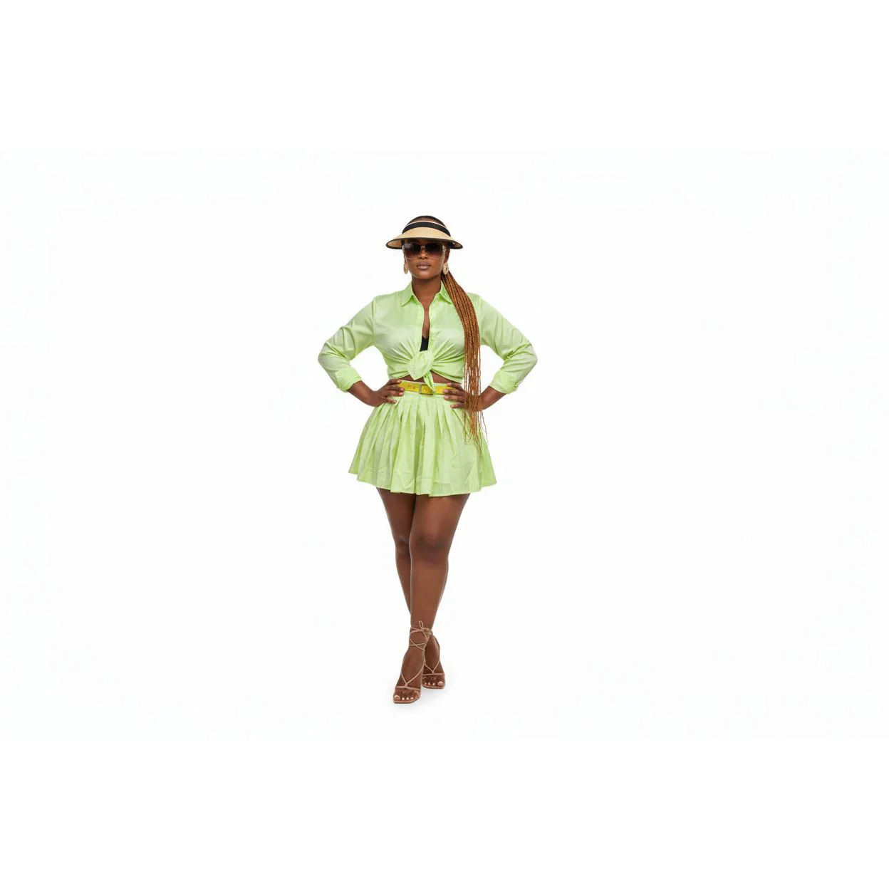 Vintage Buttoned Top & Skirt Set - Image 4