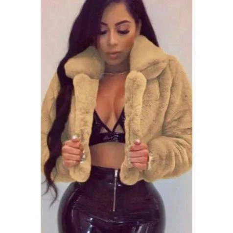 Vintage Crop Fur Jacket - Image 3