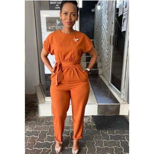 Vintage Fashion Short Sleeve Jumpsuit - Image 3