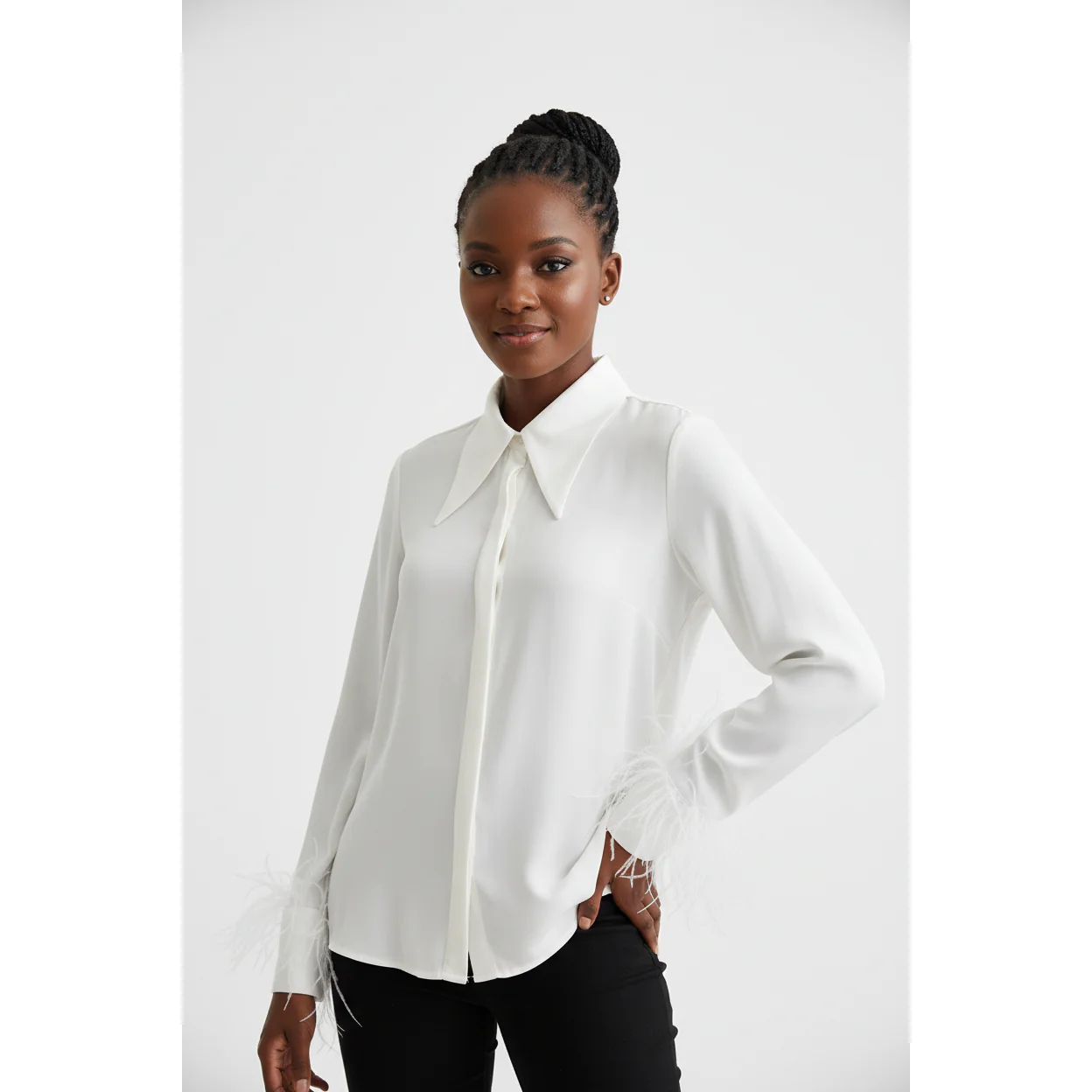 Vintage Feather Long Sleeve Shirt - Image 3