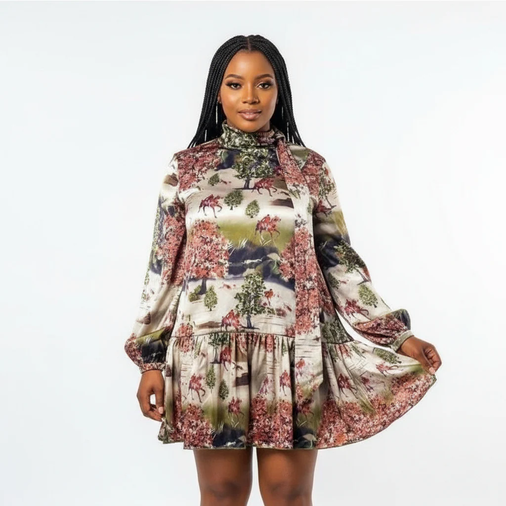 Vintage Floral Bubble Dress