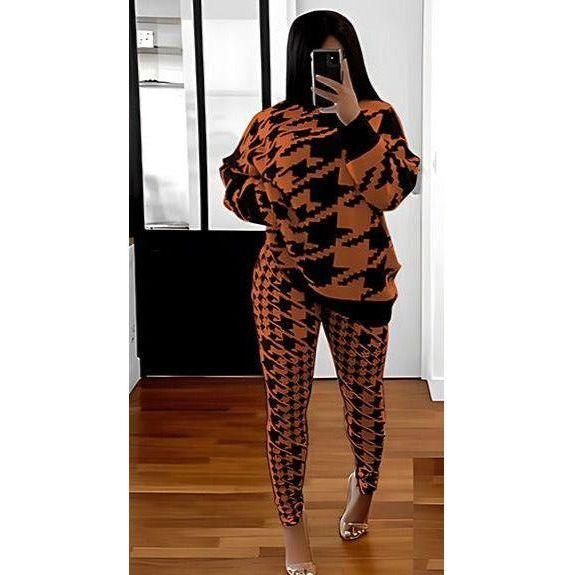 Vintage Houndstooth Printed Set - Image 2