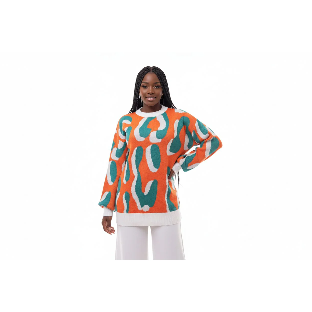 Vintage Knitted Round Neck & Pant Set - Image 3