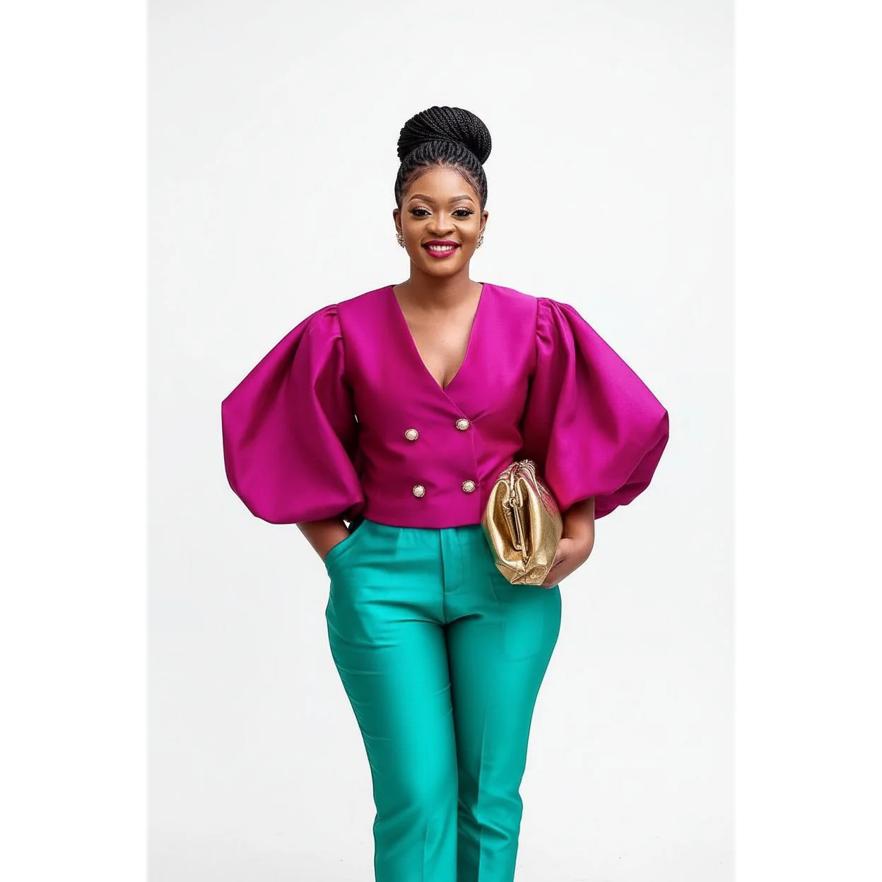 Vintage Lantern Sleeve Top