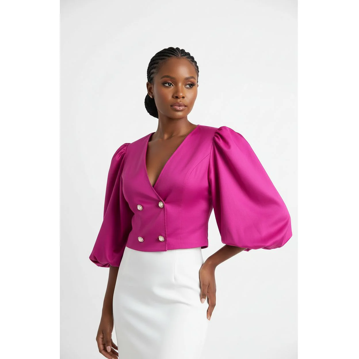 Vintage Lantern Sleeve Top - Image 5