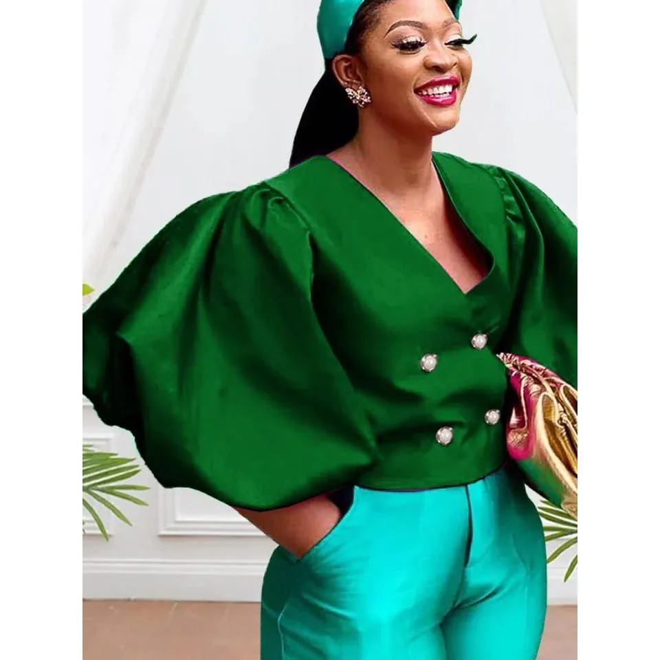 Vintage Lantern Sleeve Top - Image 6