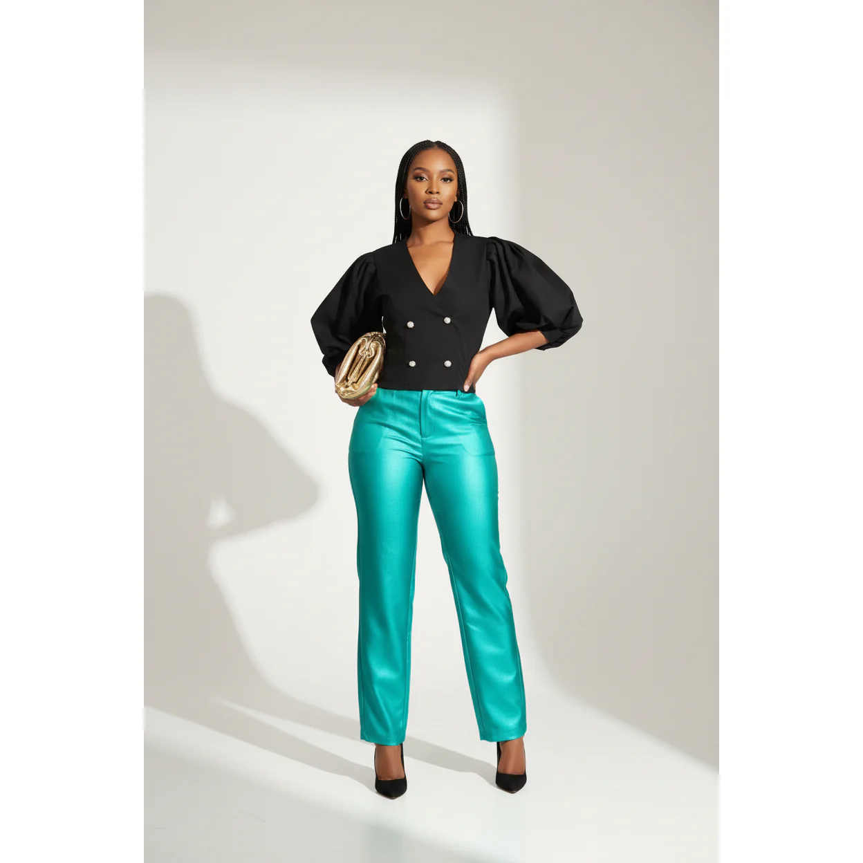 Vintage Lantern Sleeve Top - Image 7