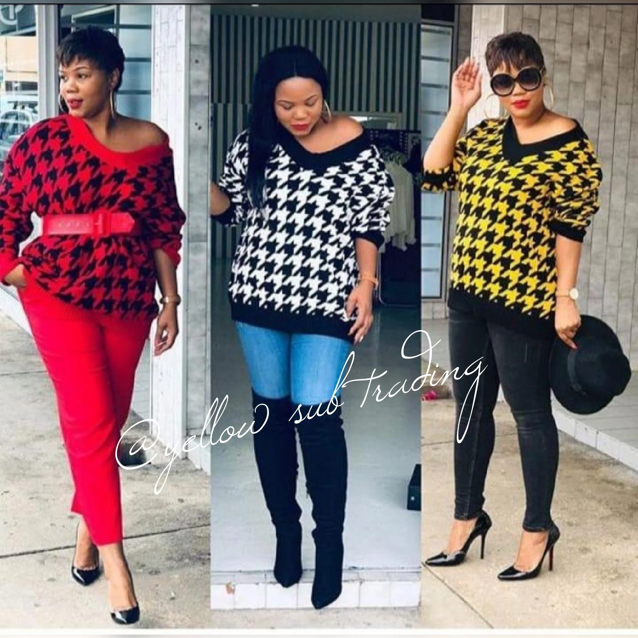 Vintage Loose Plaid V-neck Pullover - Image 4