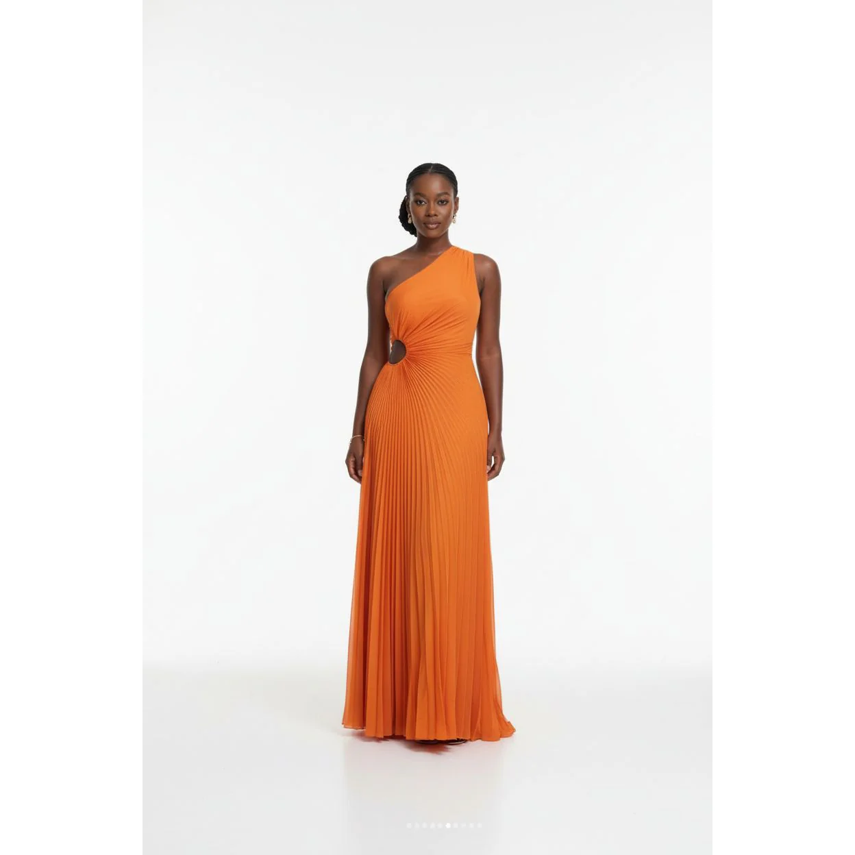 Vintage One Shoulder Sleeveless Dress - Image 2