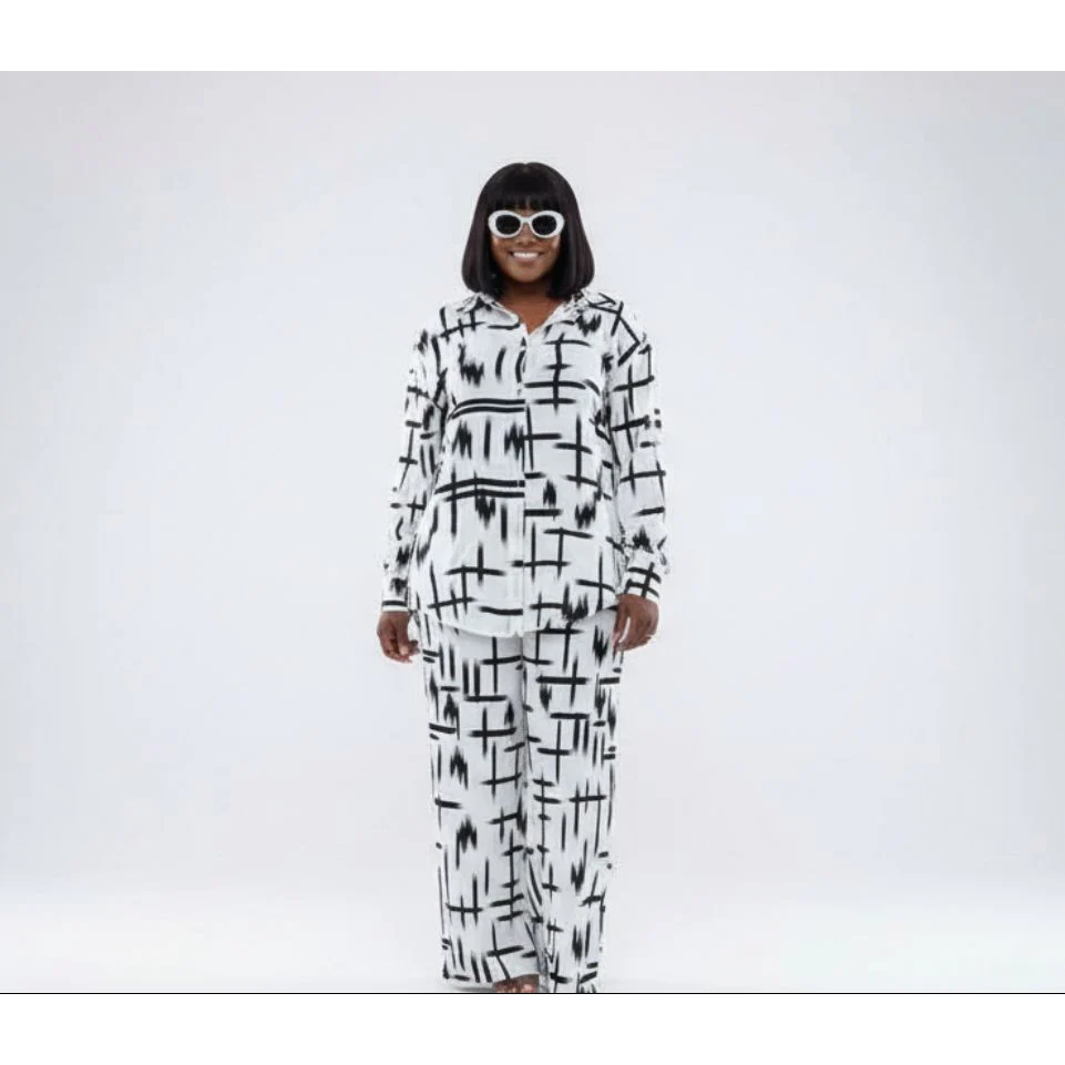 Vintage Printed Geometric Set - Image 2