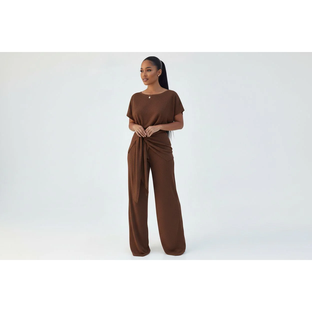 Vintage Round Neck Top & Pant Set - Image 4