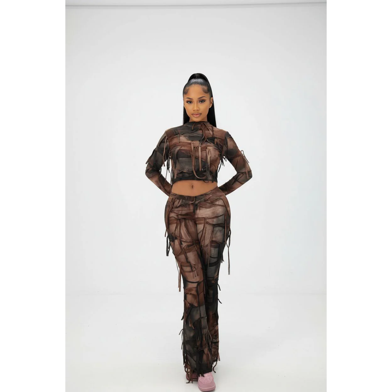Vintage Ruffled Top & Pant Set - Image 3