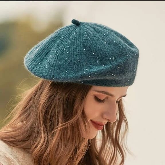 Vintage Shiny Beret - Image 4