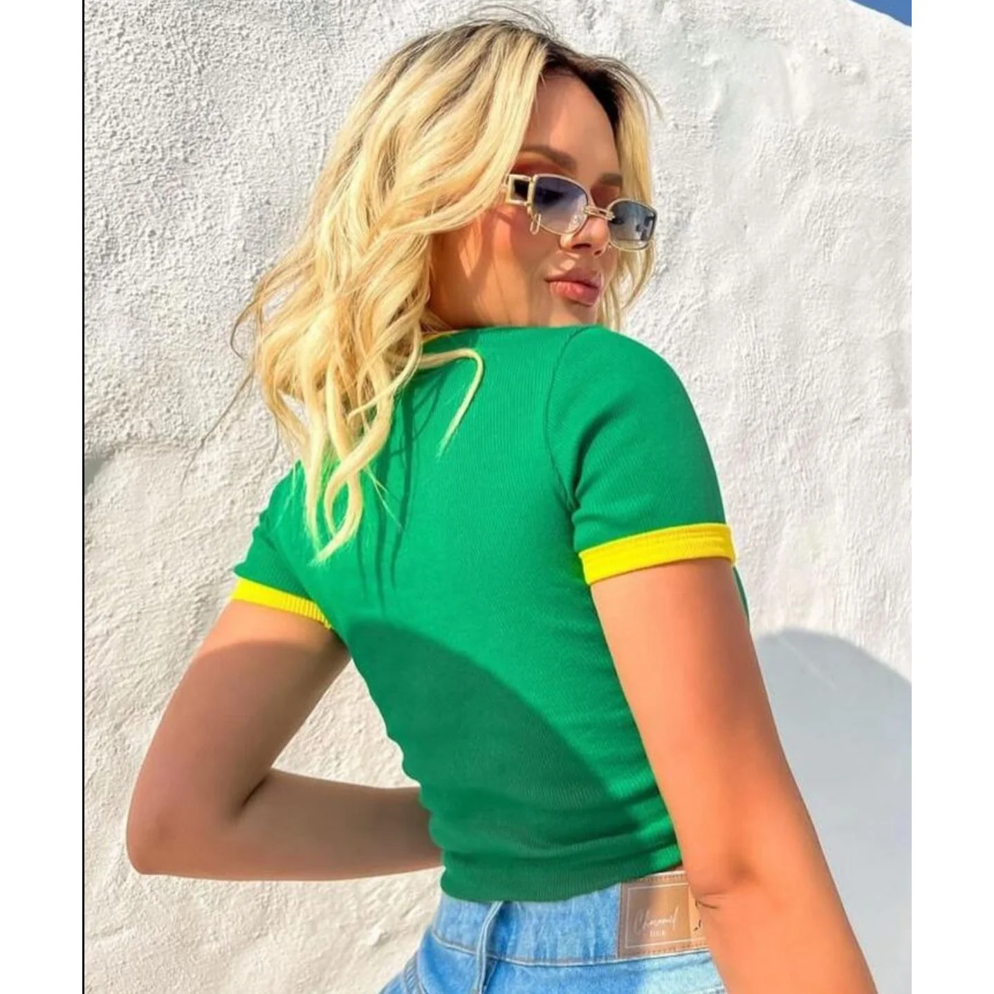 Short Sleeve Brazil Flag Printed Slim Fit T-Shirt. - Image 4