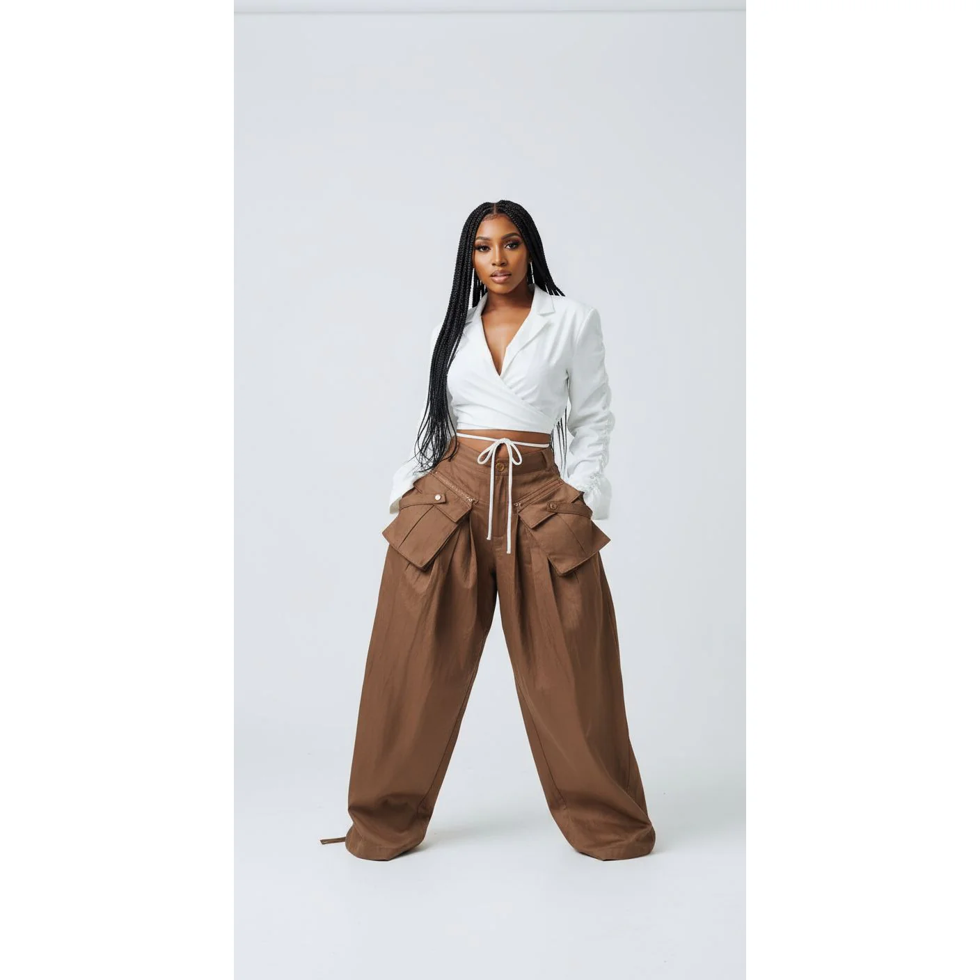 Vintage Side Pockets Cargo Pants - Image 3