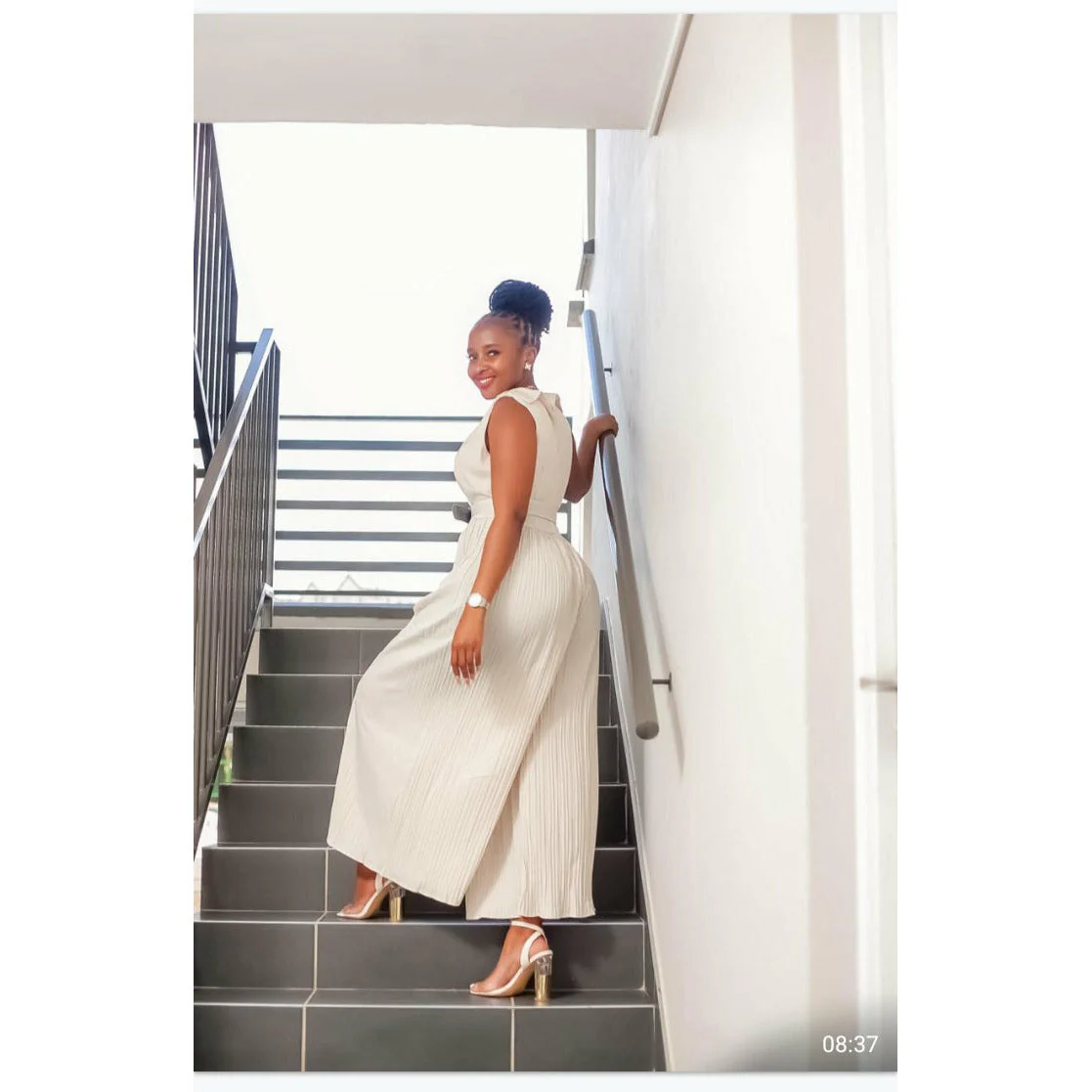 Vintage Sleeveless Wide Leg Jumpsuit - Image 7