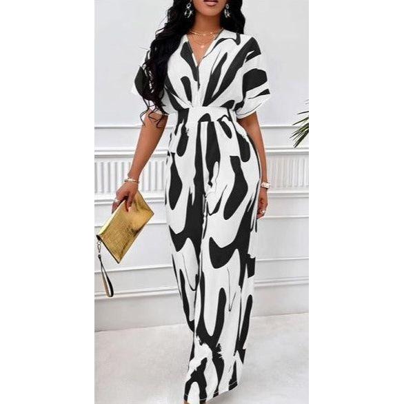 Vintage V-Neck Jumpsuit - Image 2