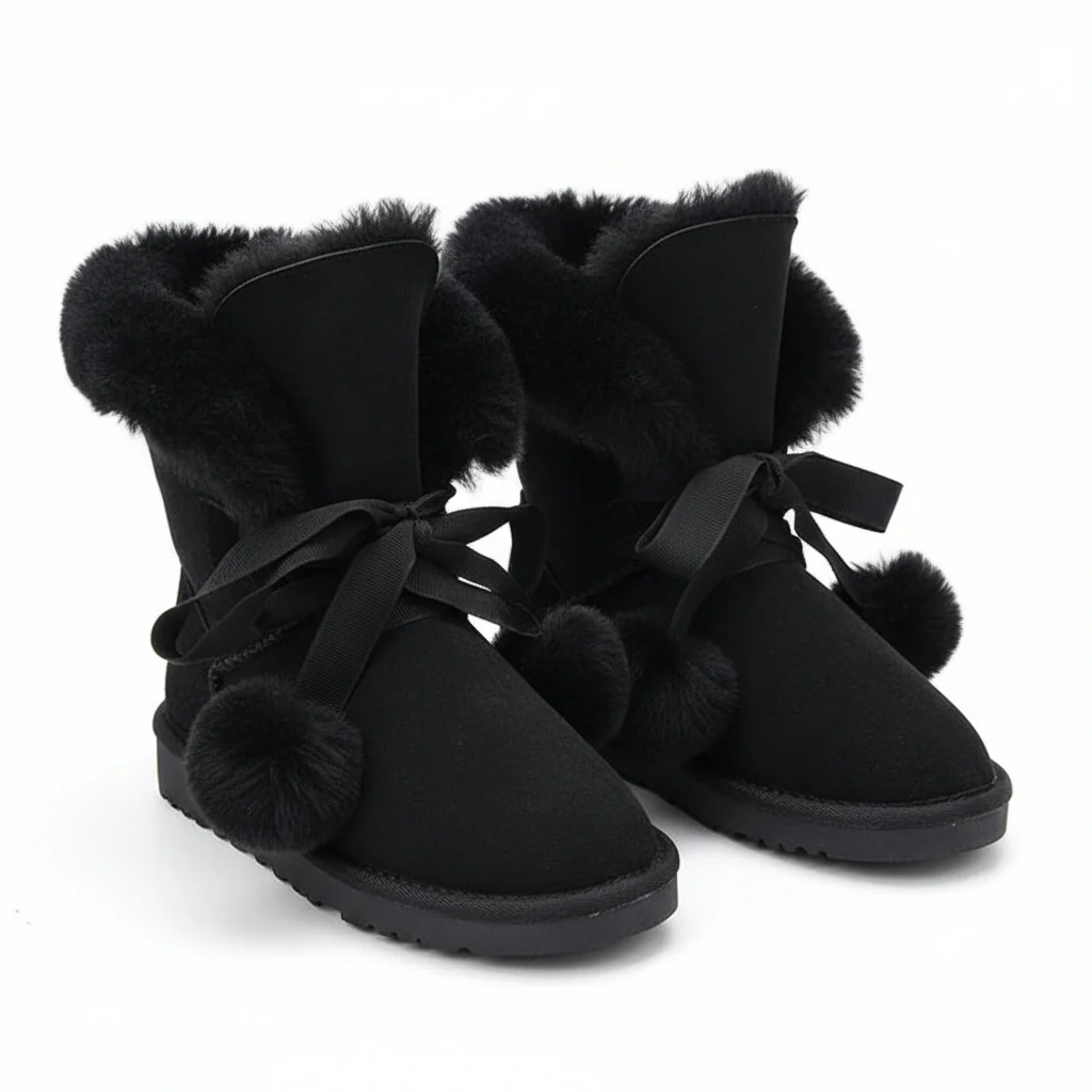 Warm Fur Cute Suede Winter Shoes - Image 3
